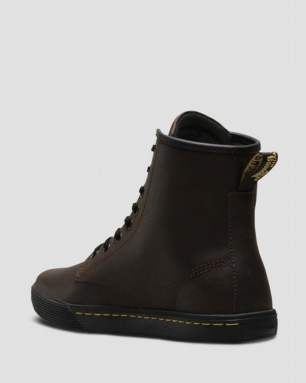 Dr Martens Dámské Kotníkové Boty Sheridan Tmavě Hnědé, CZ-234085